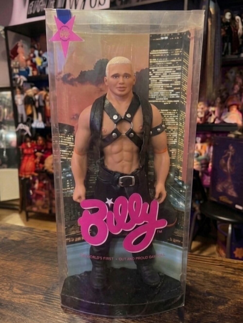 Vintage 1990s Billy The World’s First Out and Proud Gay Doll Leather